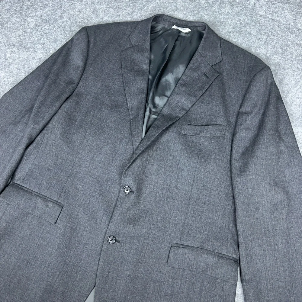 Joseph & Feiss Blazer Mens 48 Long Gray Wool Sport‎ Coat 2 Button Suit Jacket